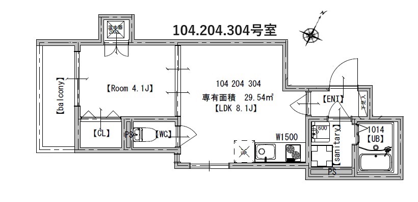 神戸市垂水区舞子台のアパートの間取り