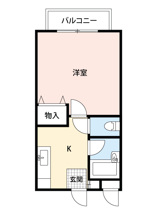 丸亀市川西町北のアパートの間取り