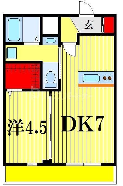 松戸市栗山のマンションの間取り