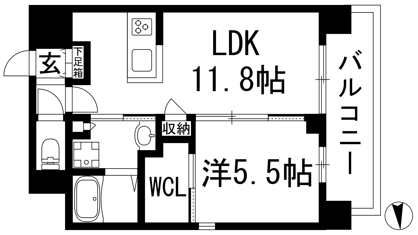 シャーメゾン川西中央の間取り