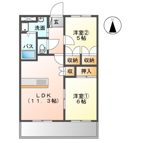 アルカディアＮの間取り