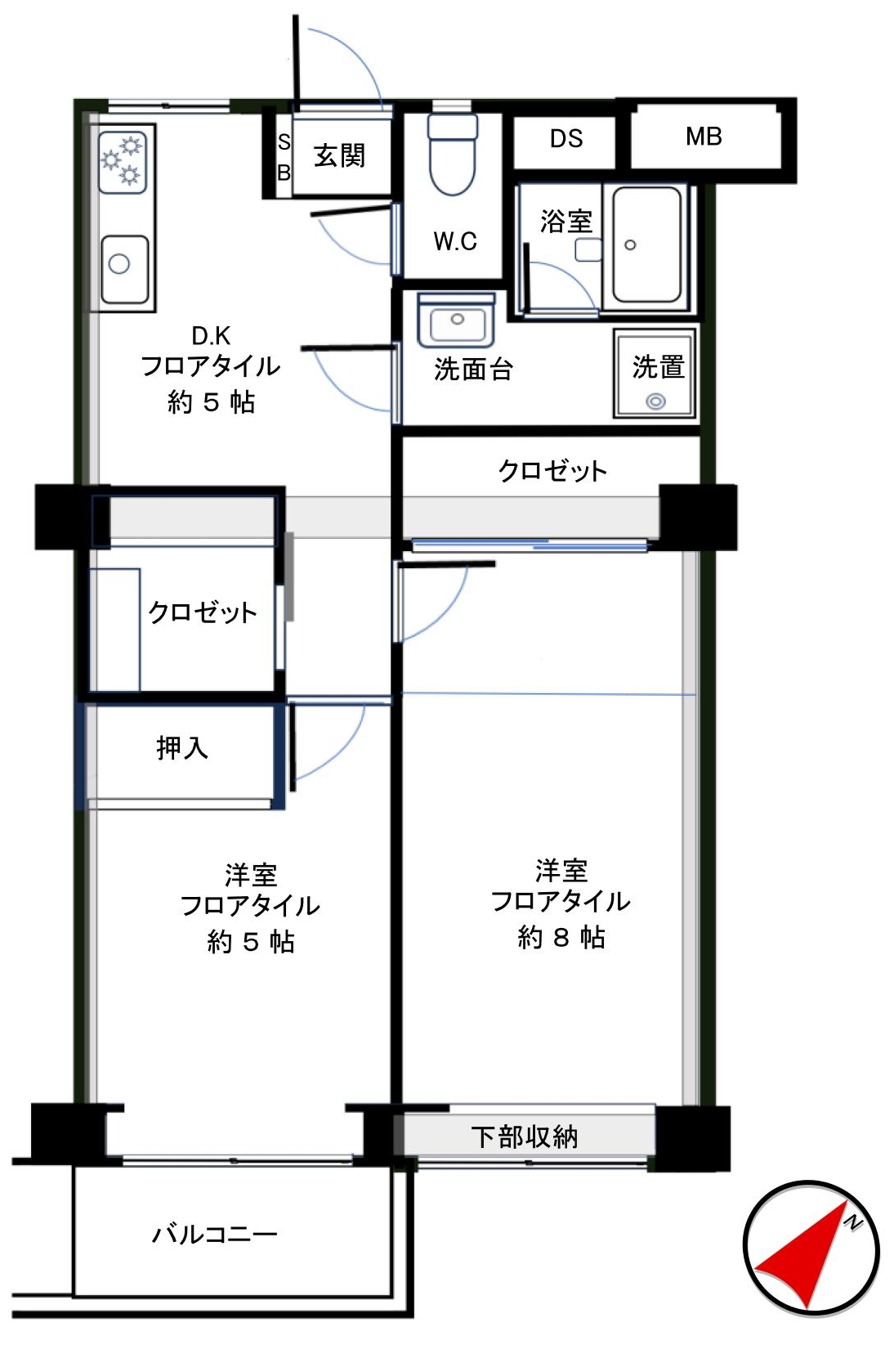 武蔵野マンションの間取り