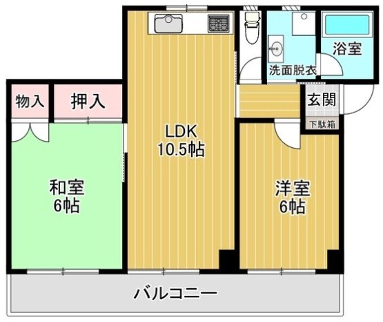 堺市西区北条町のマンションの間取り