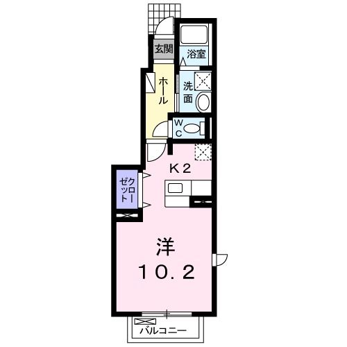 サン・フレイムＹＡＢＥ　Ａの間取り