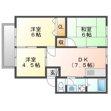 サンビレッジゆたかCの間取り