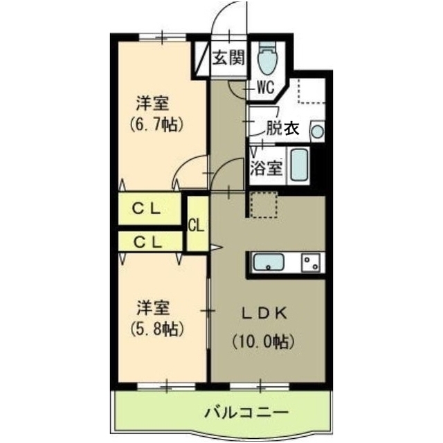 リヴェールあおばの間取り