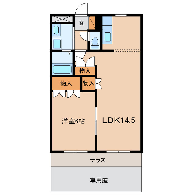 西尾市吉良町上横須賀のアパートの間取り