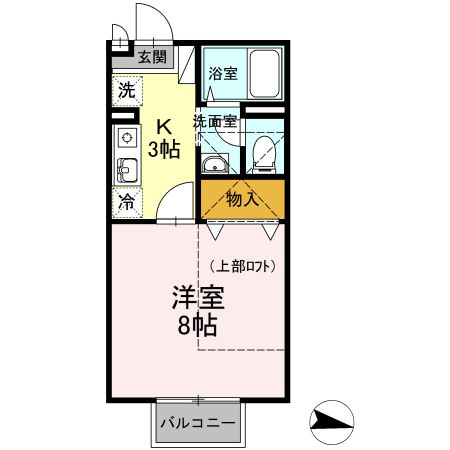 コンフォール１開成の間取り