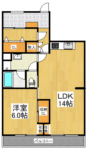 川崎市多摩区菅のマンションの間取り