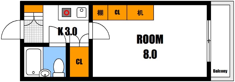 広島市安佐南区中筋のマンションの間取り