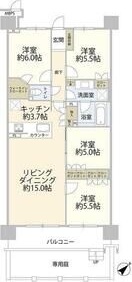 名古屋市西区山木のマンションの間取り