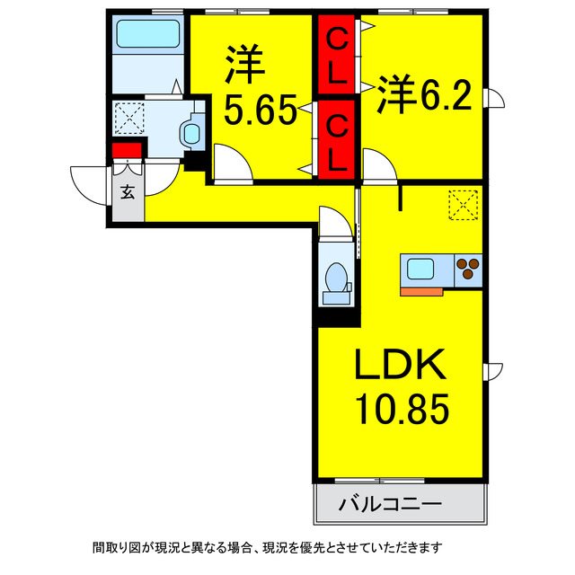 佐倉市寺崎北のアパートの間取り