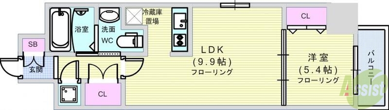 アーデン京町堀イーストの間取り