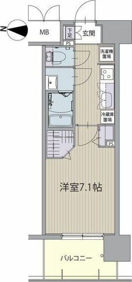 名古屋市中川区高畑のマンションの間取り