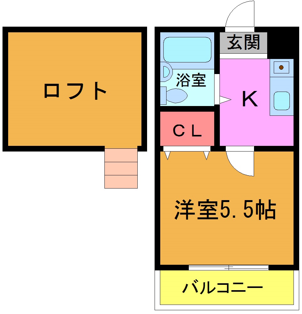 船橋市東中山のアパートの間取り