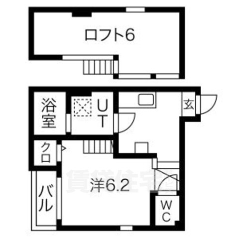 名古屋市昭和区滝子通のアパートの間取り