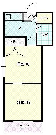 山形市白山のマンションの間取り