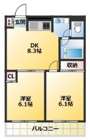 板橋区小茂根のマンションの間取り