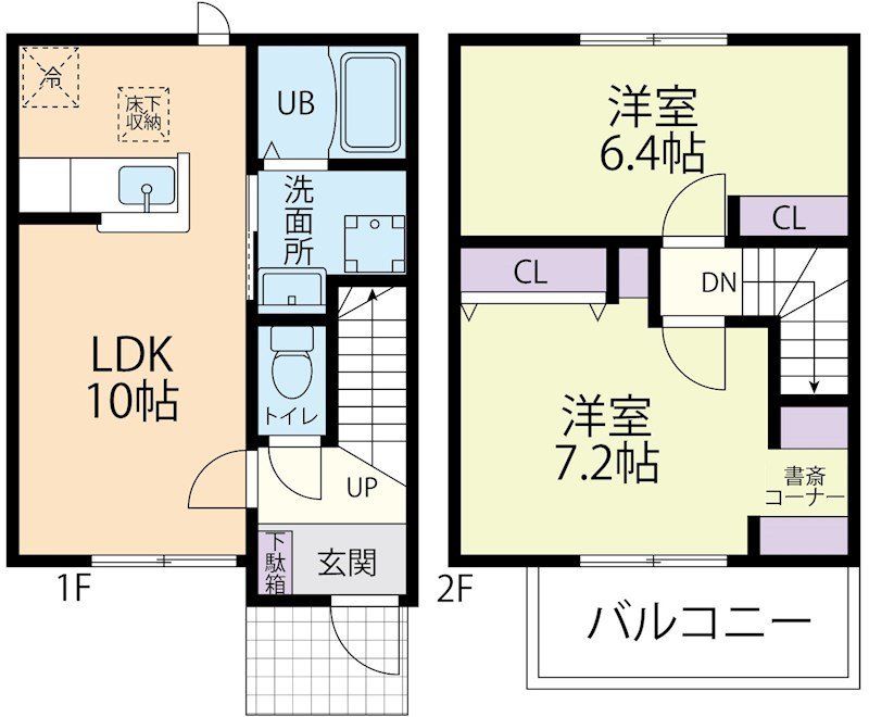 筑西市村田のアパートの間取り