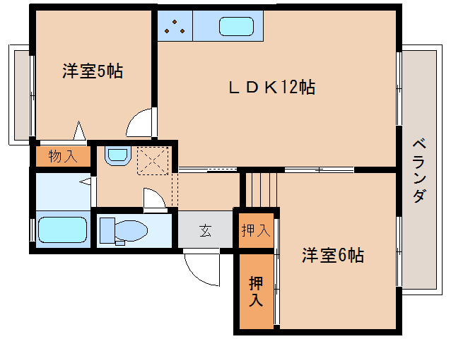 ベルビュＡBの間取り