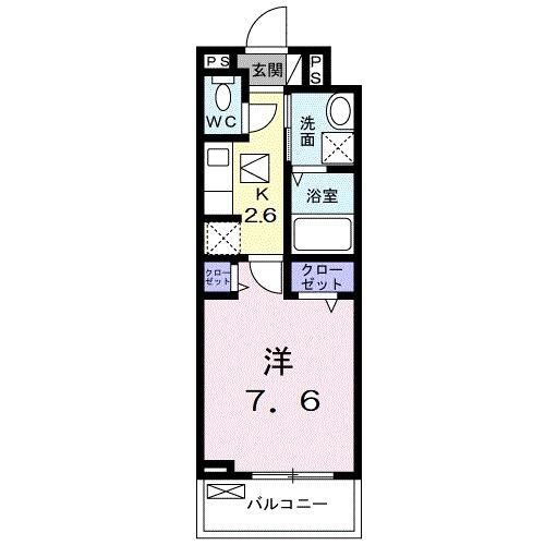 【相模原市中央区東淵野辺のアパートの間取り】