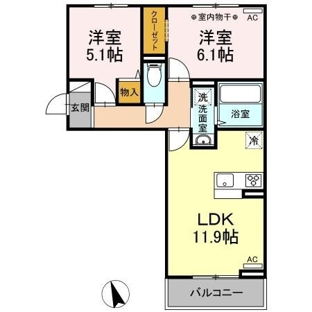 ソレイユ　Ａの間取り