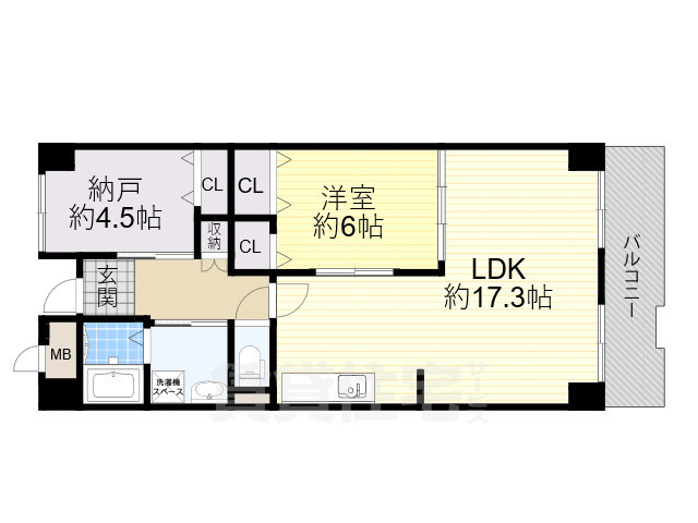 東大阪市鴻池元町のマンションの間取り