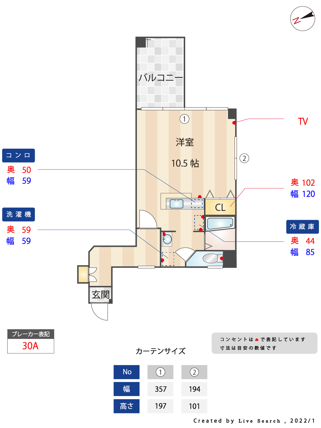 サーディンIの間取り