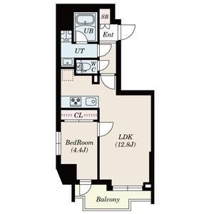 S-RESIDENCE新宿若松町の間取り