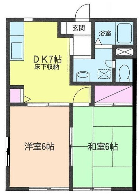 横浜市旭区鶴ケ峰本町のアパートの間取り