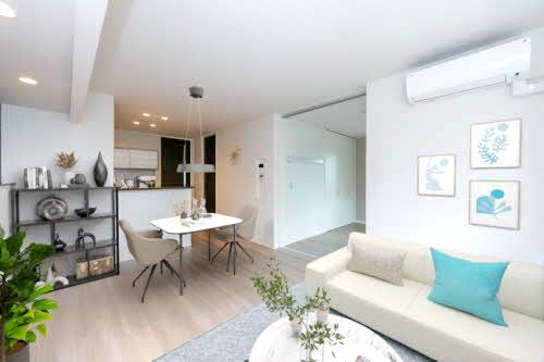 居室・リビング　ＣＧ家具の為実際のお部屋には家具家電は付随しておりません。