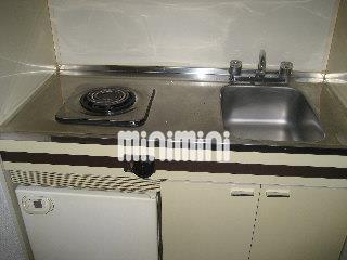 キッチン　電気コンロ付のキッチンです