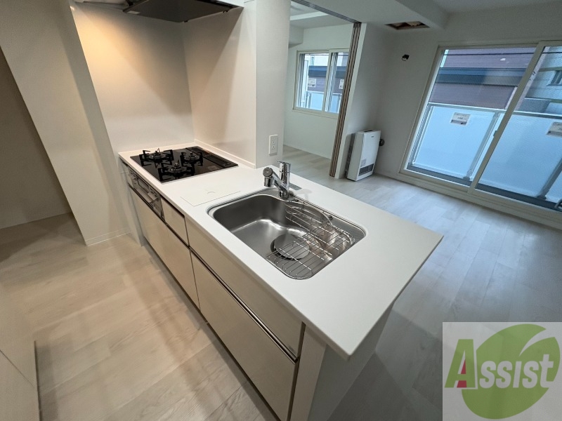 キッチン　清潔感がありお洒落なキッチンになっていました！