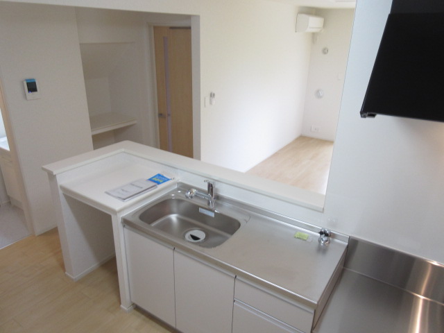 キッチン　浄水器一体型のキッチン