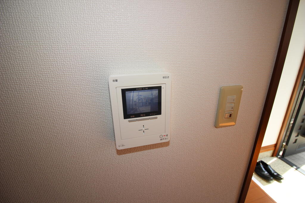 セキュリティ　TVモニターを撮影