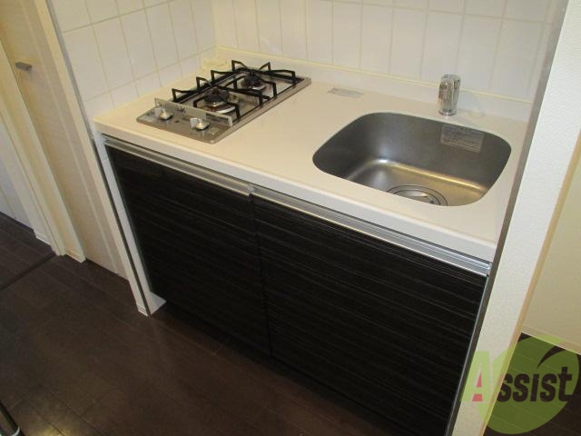 キッチン　２口コンロ付きで安心です！