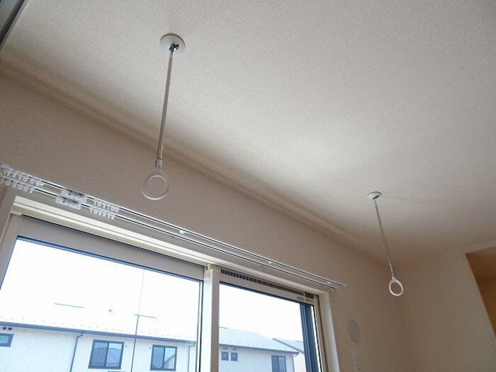 その他設備　雨の日に大活躍の室内物干し