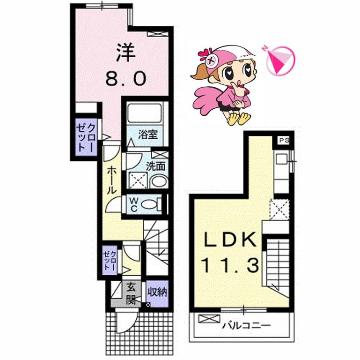 ＪＲ高徳線 徳島駅 徒歩12分 3階建 築8年の間取り写真