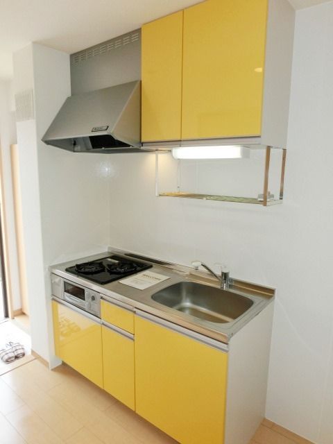 キッチン　２口ガスコンロ付のキッチン