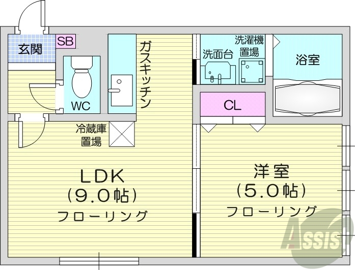 ブランノワールさっぽろstの間取り写真