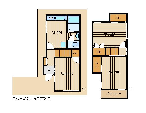 芝久保町5丁目貸家の間取り写真