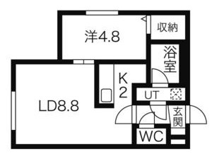 地下鉄東西線 南郷７丁目駅 徒歩5分 4階建 築11年の間取り写真