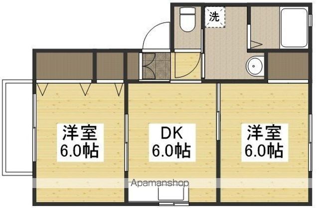 岡山電軌東山本線 東山・おかでんミュージアム駅 徒歩30分 2階建 築30年の間取り写真
