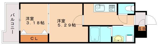 ギャラン鷹の巣の間取り写真