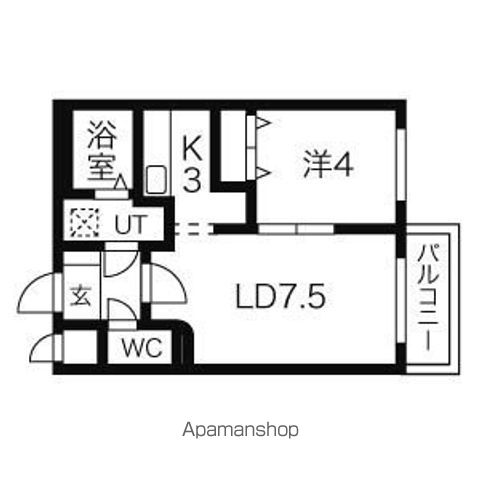 地下鉄東豊線 北１３条東駅 徒歩5分 4階建 築18年の間取り写真