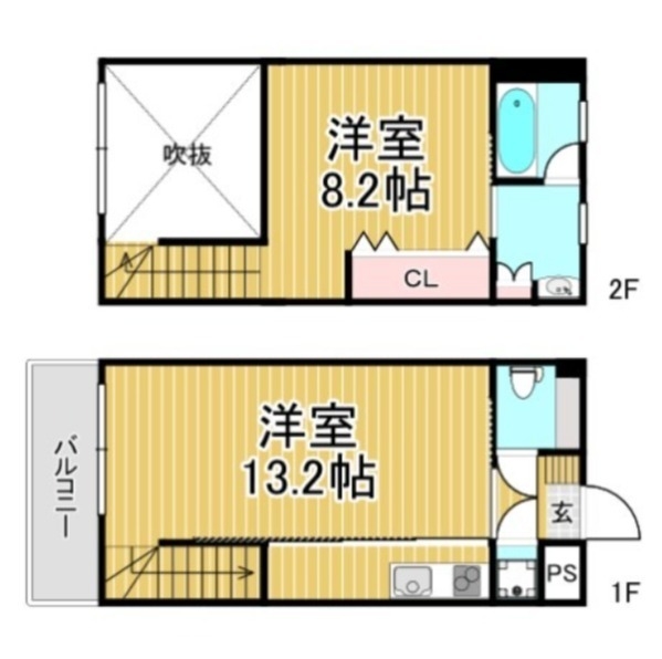 ＪＲ博多南線 博多南駅 徒歩5分 3階建 築20年の間取り写真