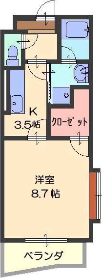 名鉄名古屋本線 本星崎駅 徒歩18分 5階建 築20年の間取り写真