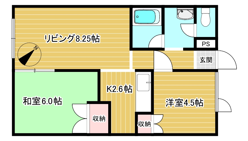 レラコート八軒の間取り写真