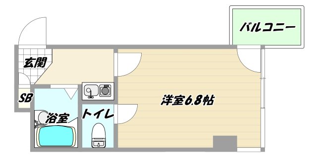 地下鉄御堂筋線 西中島南方駅 徒歩7分 9階建 築31年の間取り写真