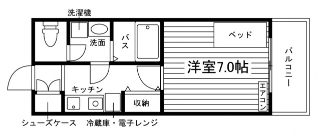 学生会館 SS.FLAT西宮北口の間取り写真